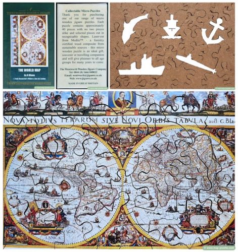 Wentworth 40pc World Map Puzzle Collage (mh-0516)