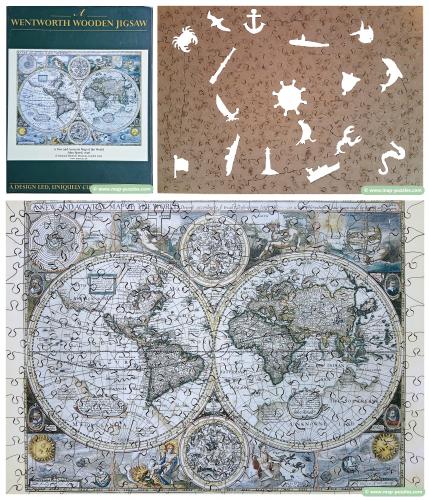 C mh-0197 Wentworth World Map Puzzle Collage
