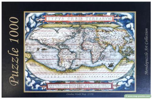 C mh-0455 MondoPuzzle Ortelius World Map 1570 Box