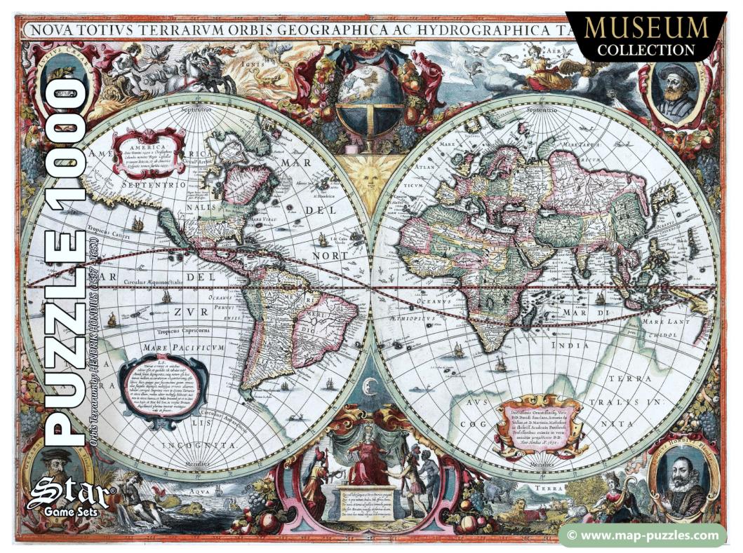 C mh-0501 Star-Puzzles World Map 1000