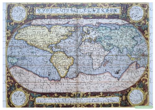 C mh-0504 Wentworth 250 Ortelius World Map Puzzle