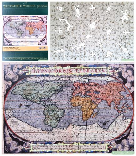 C mh-0514 Wentworth Ortelius World Map Puzzle Collage