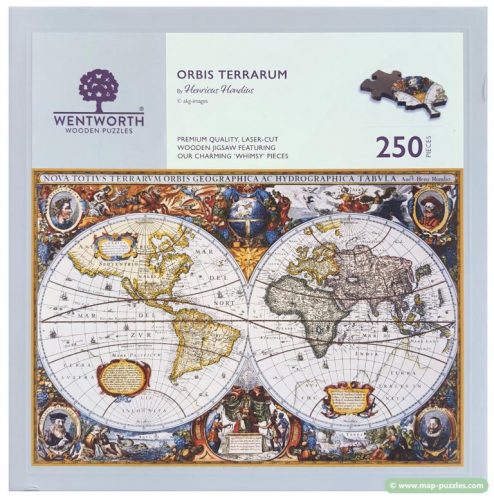 C mh-0536 Wentworth World Map Puzzle Box