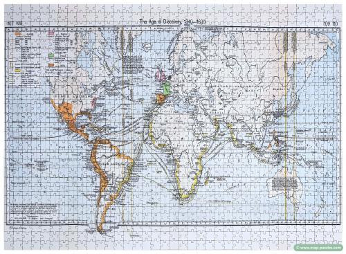 C mh-0564 CakaPuzzles Velhagen-Klasing Puzzle World Map