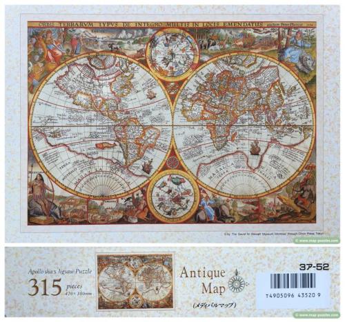 C mh-0609 Apollo-sha World Map Puzzle Box 315